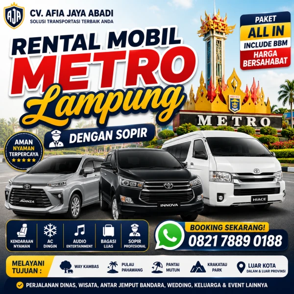 Rental Mobil Metro Lampung
